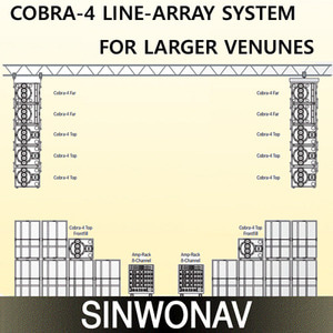COBRA-4 LINE-ARRAY SYSTEM FOR LARGER VENUNES