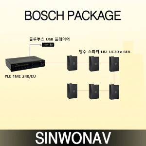 보쉬 240w 앰프 + UC30 6EA / 카페/소규모매장/야외스피커/BGM스피커(스피커케이블 별매)